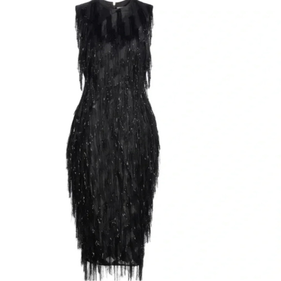 Diane Von Furstenburg Nadi metallic fringe midi dress - Picture 7 of 14